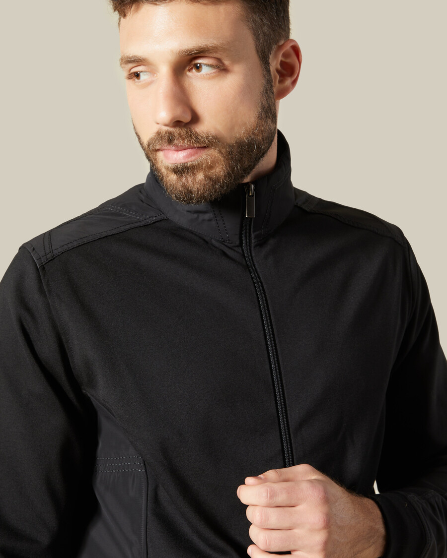 faux exposed seams jacket