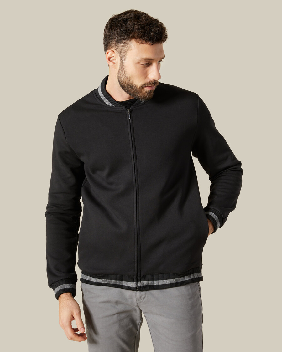 monochrome zip jacket