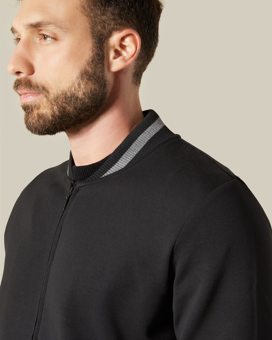 monochrome zip jacket