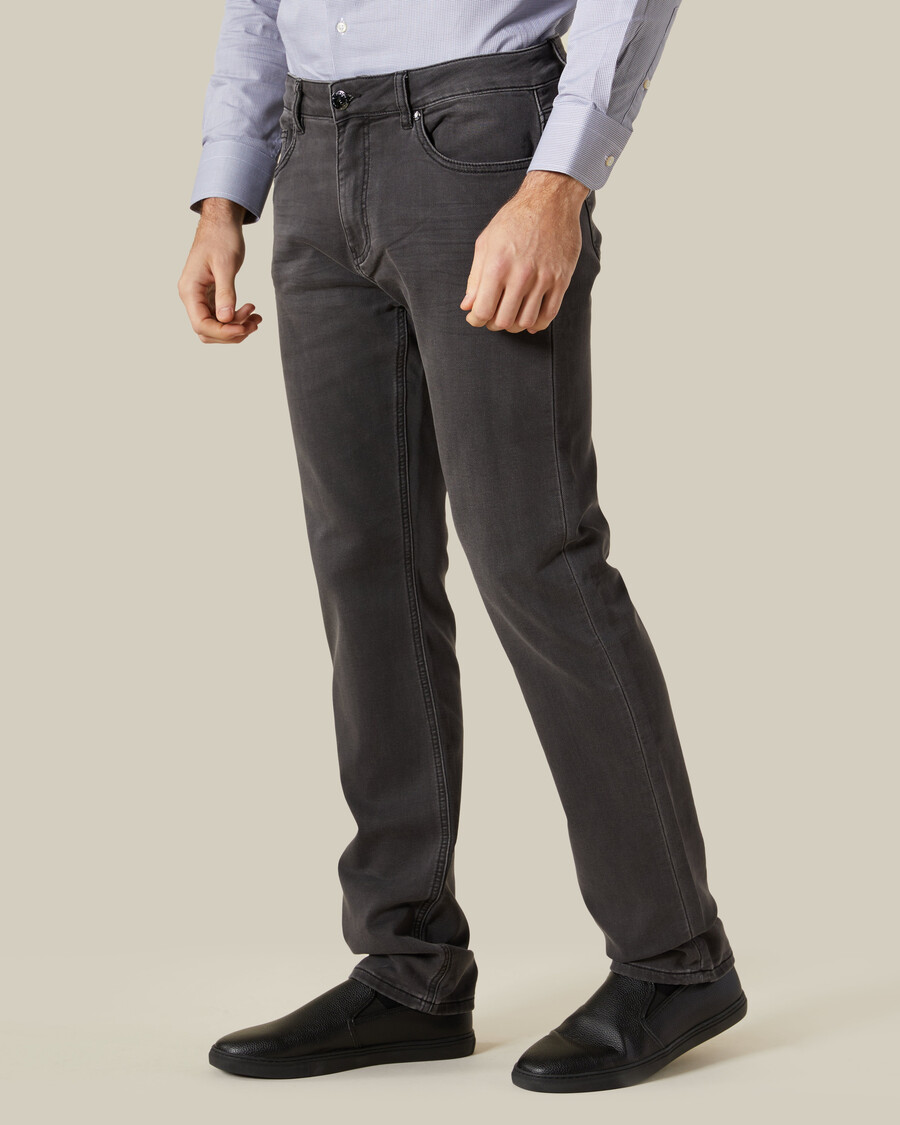 patched regular fit jeans