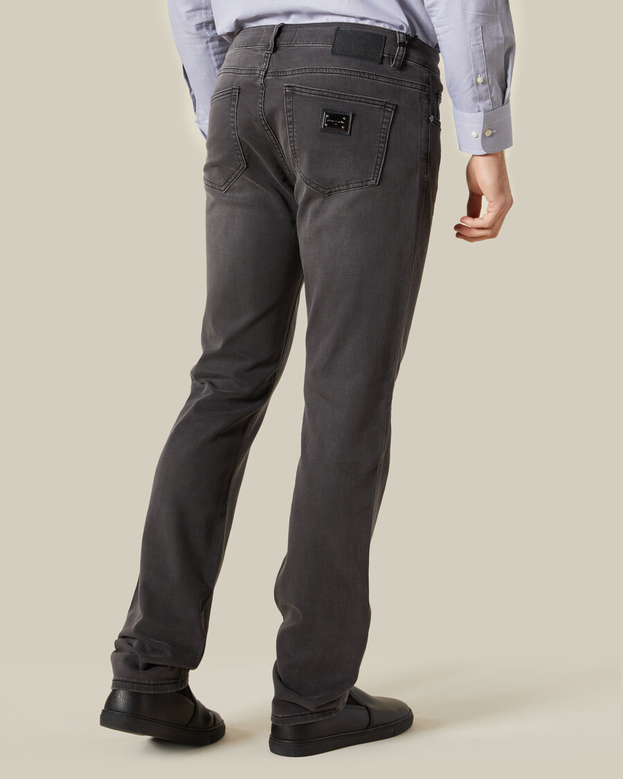 patched regular fit jeans