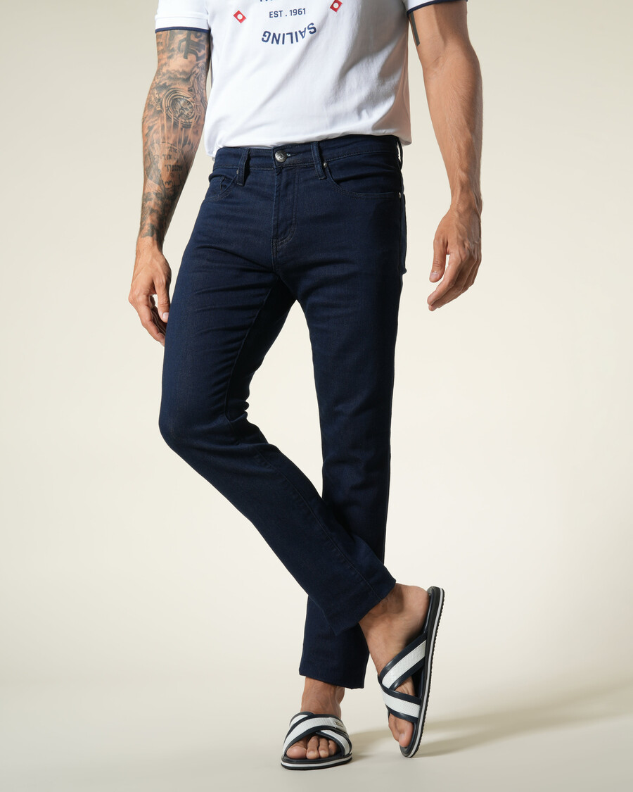 slim fit denim jeans