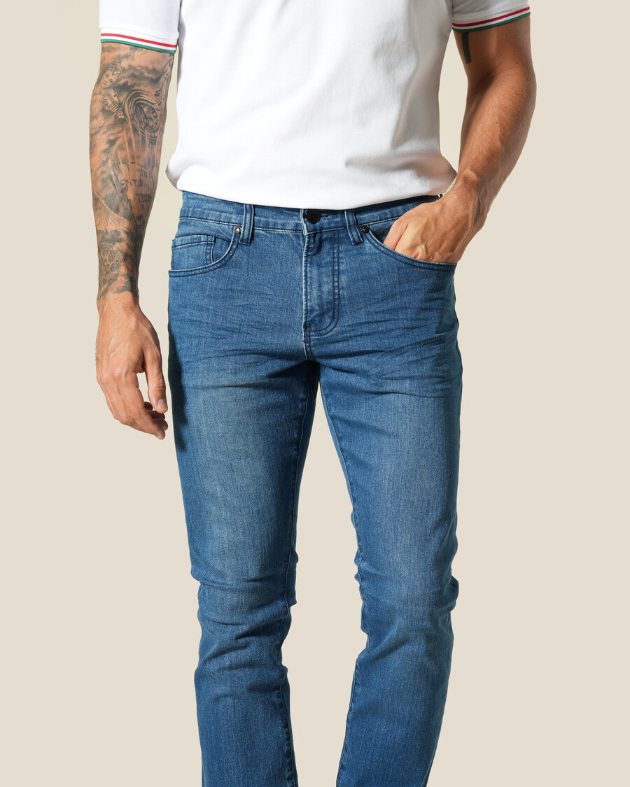 slim fit denim jeans