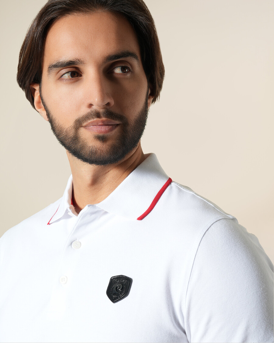 polo shirt with logo patch