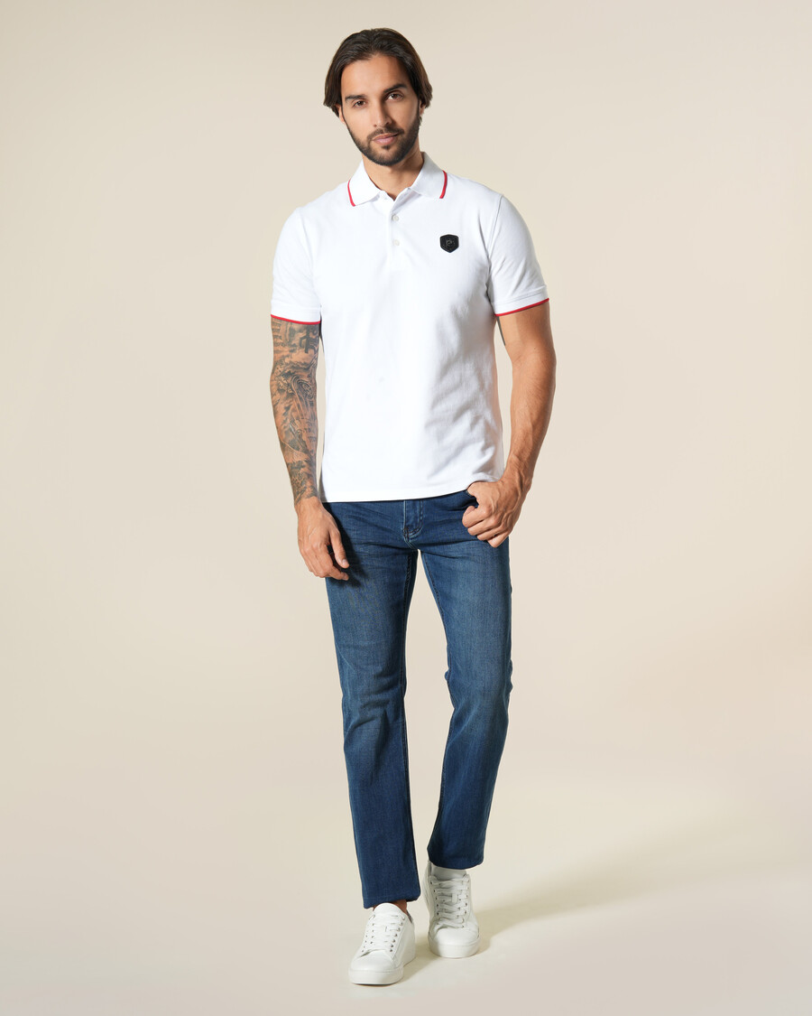 polo shirt with logo patch