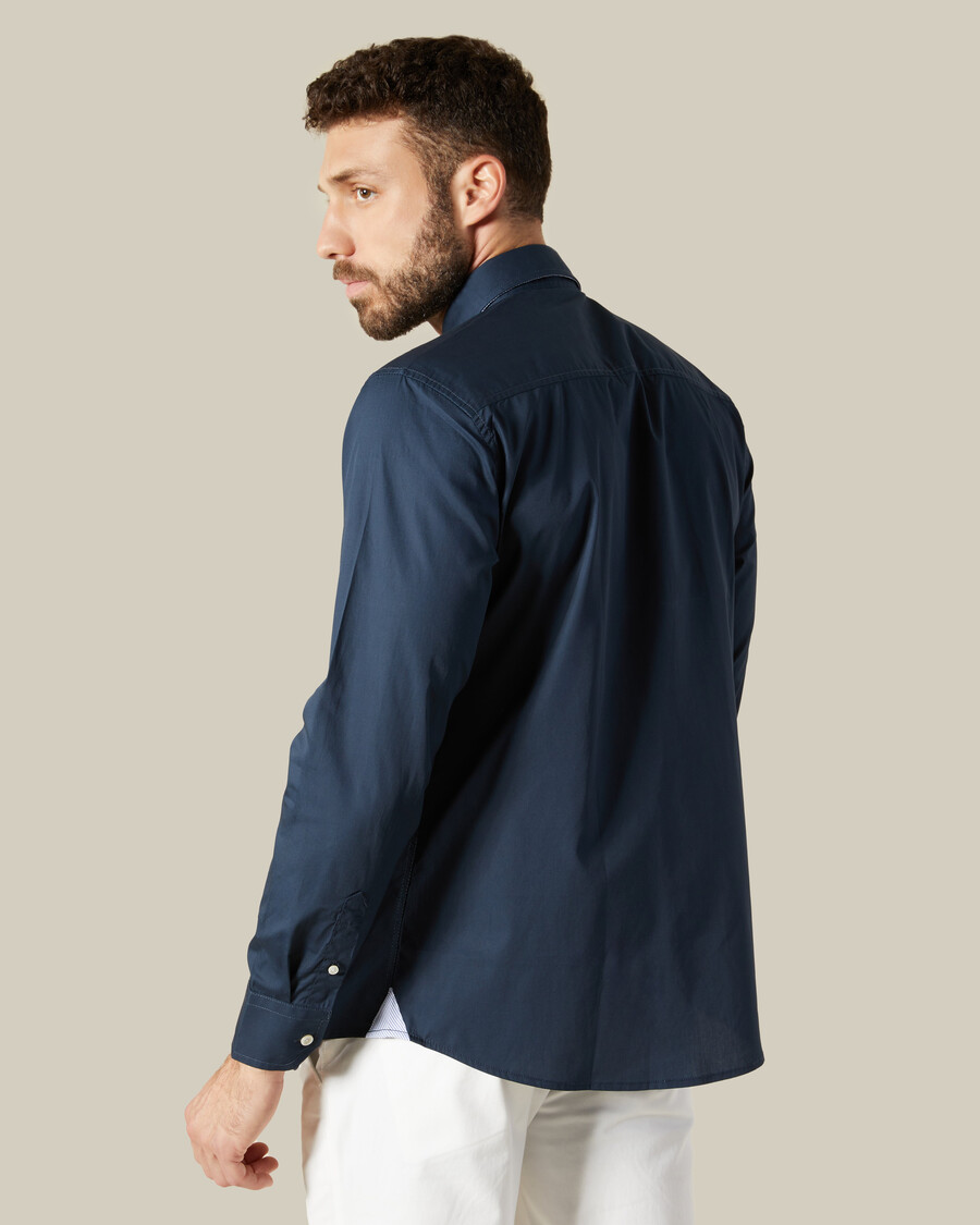 patched chest shirt