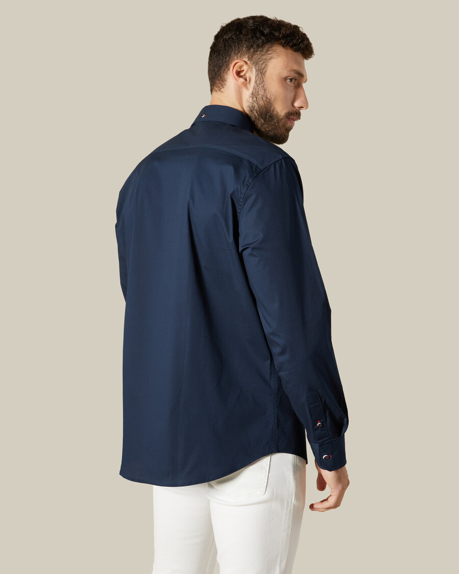 contrast thread detailed shirt