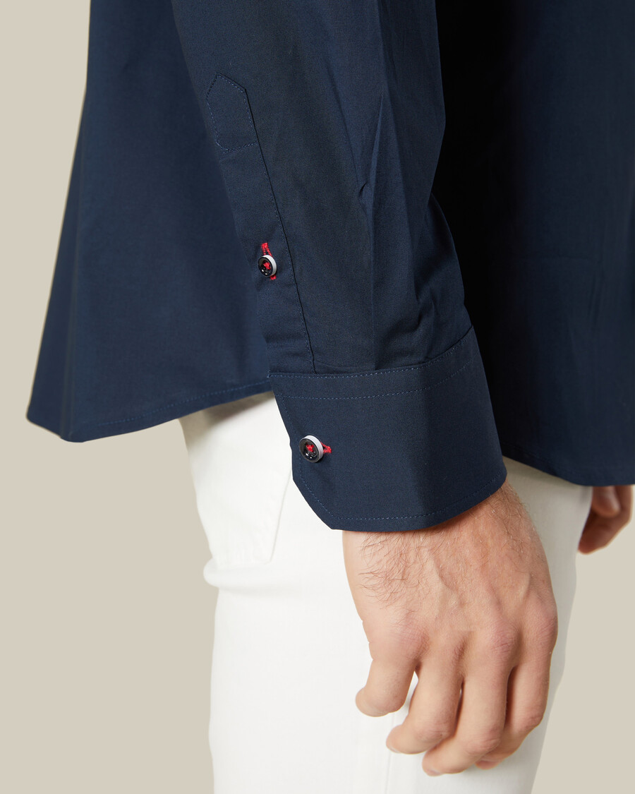 contrast thread detailed shirt