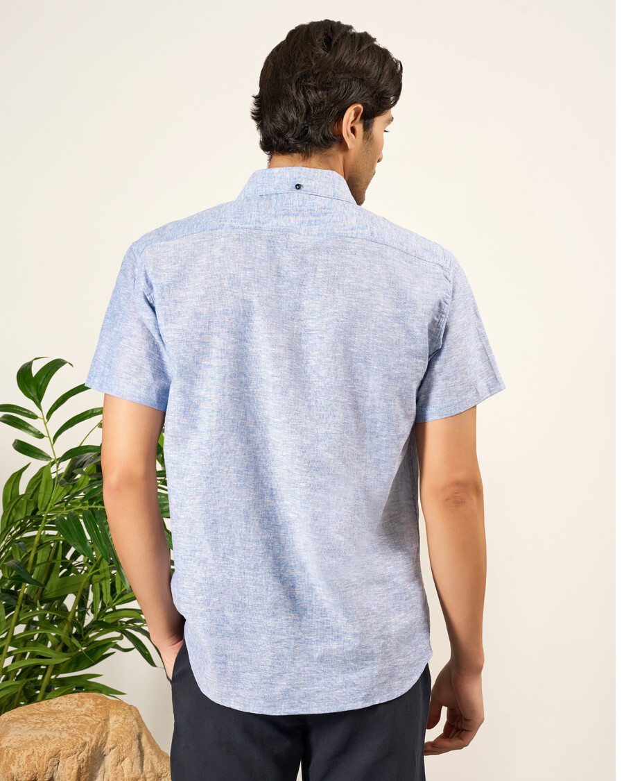 standard fit cotton linen shirt