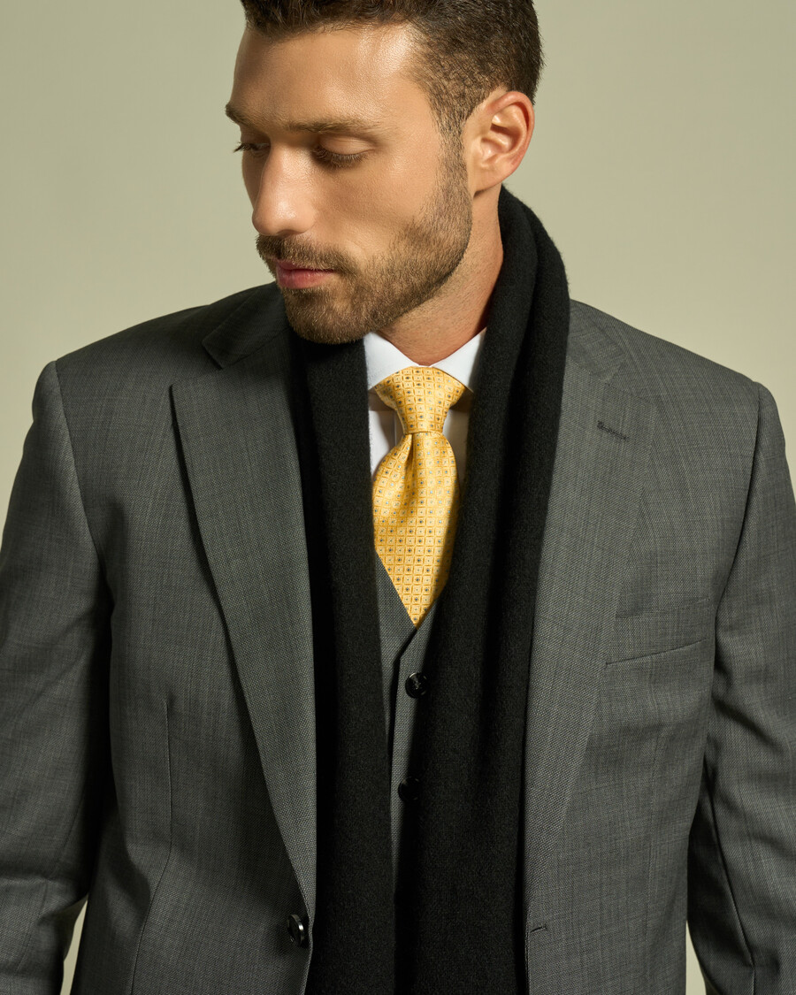 subtle brushed suit
