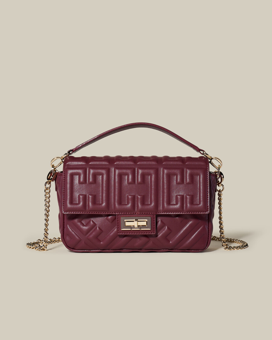 embossed leather bag