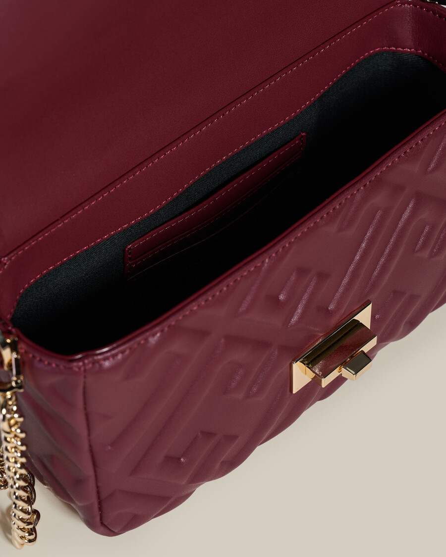 embossed leather bag