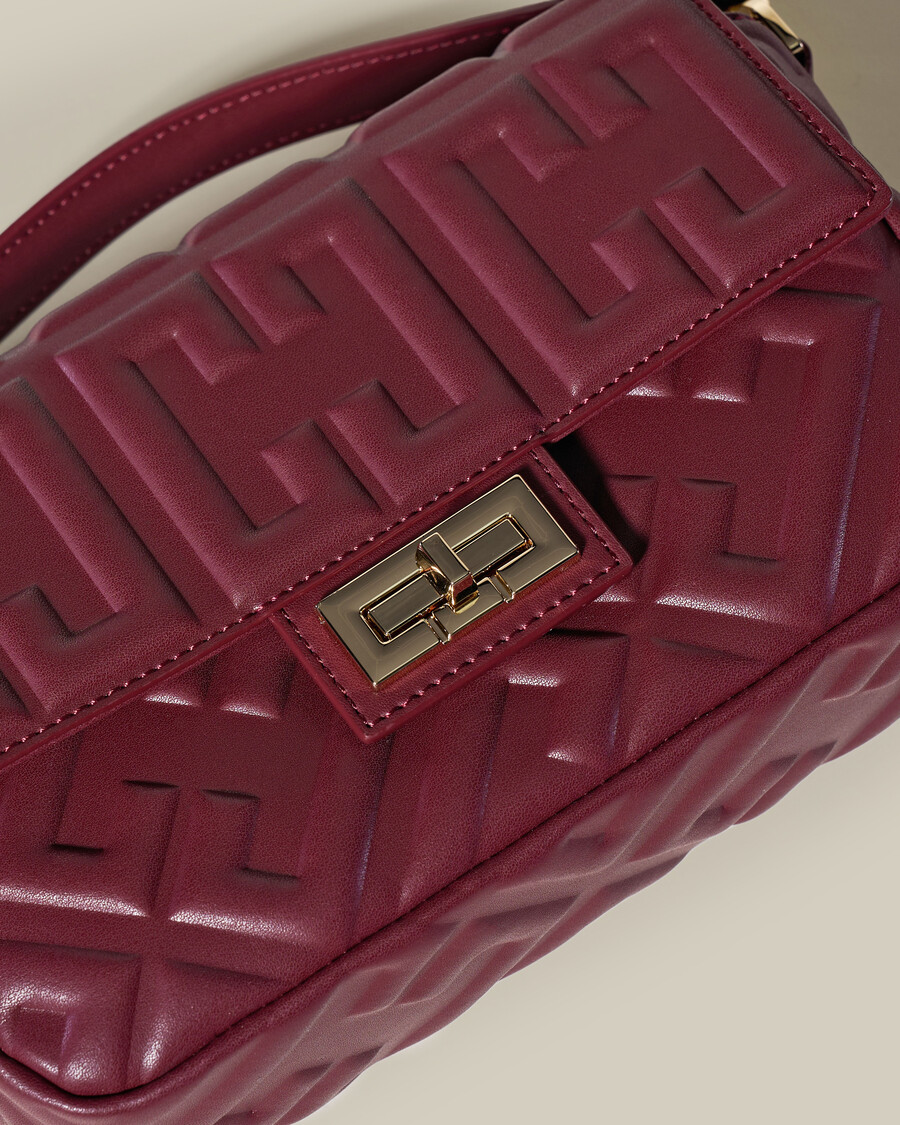 embossed leather bag