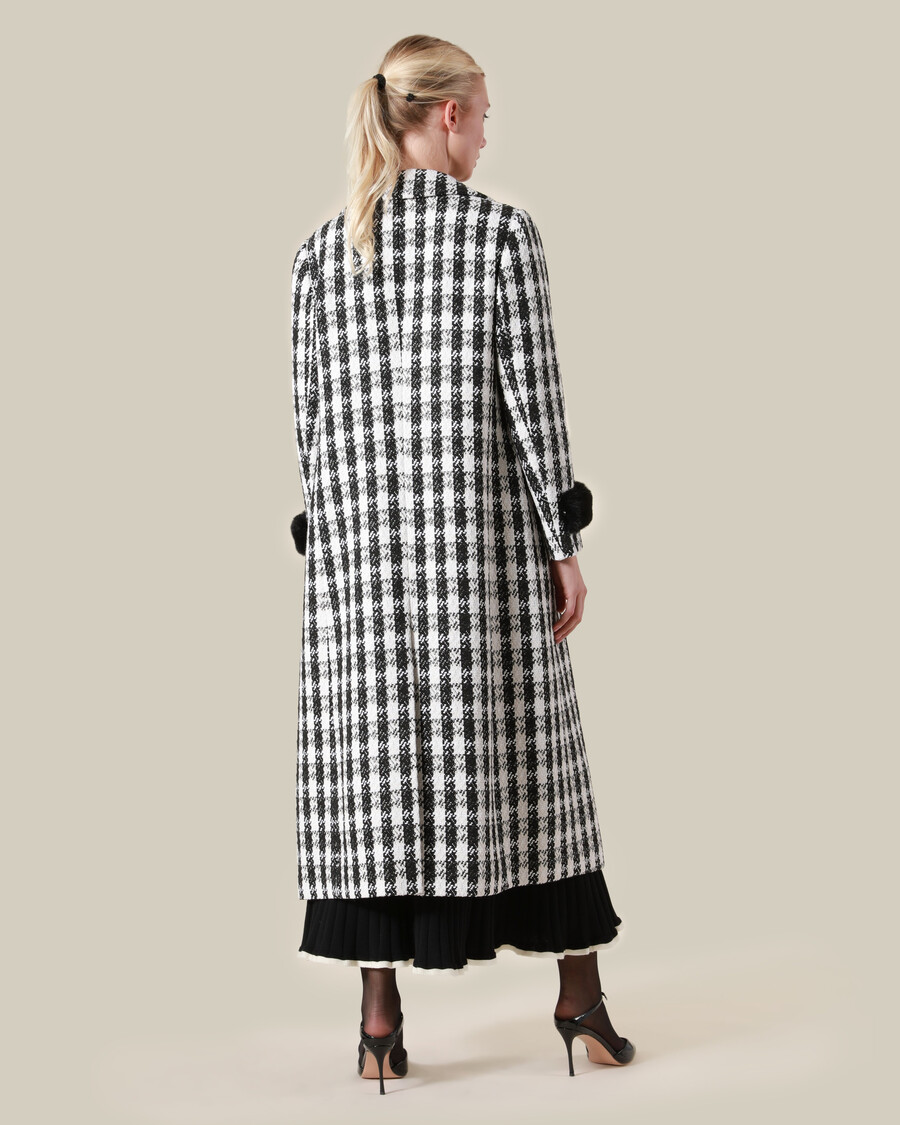 houndstooth double breasted coat