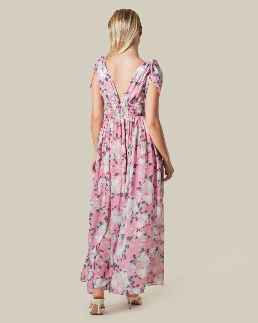 v-neck maxi dress in floral print