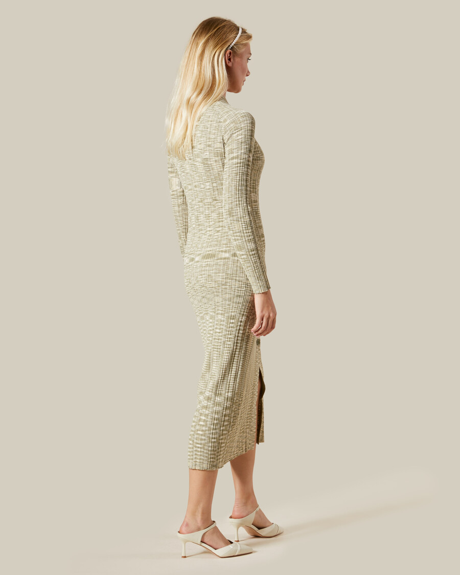 marble patterned knitted dress