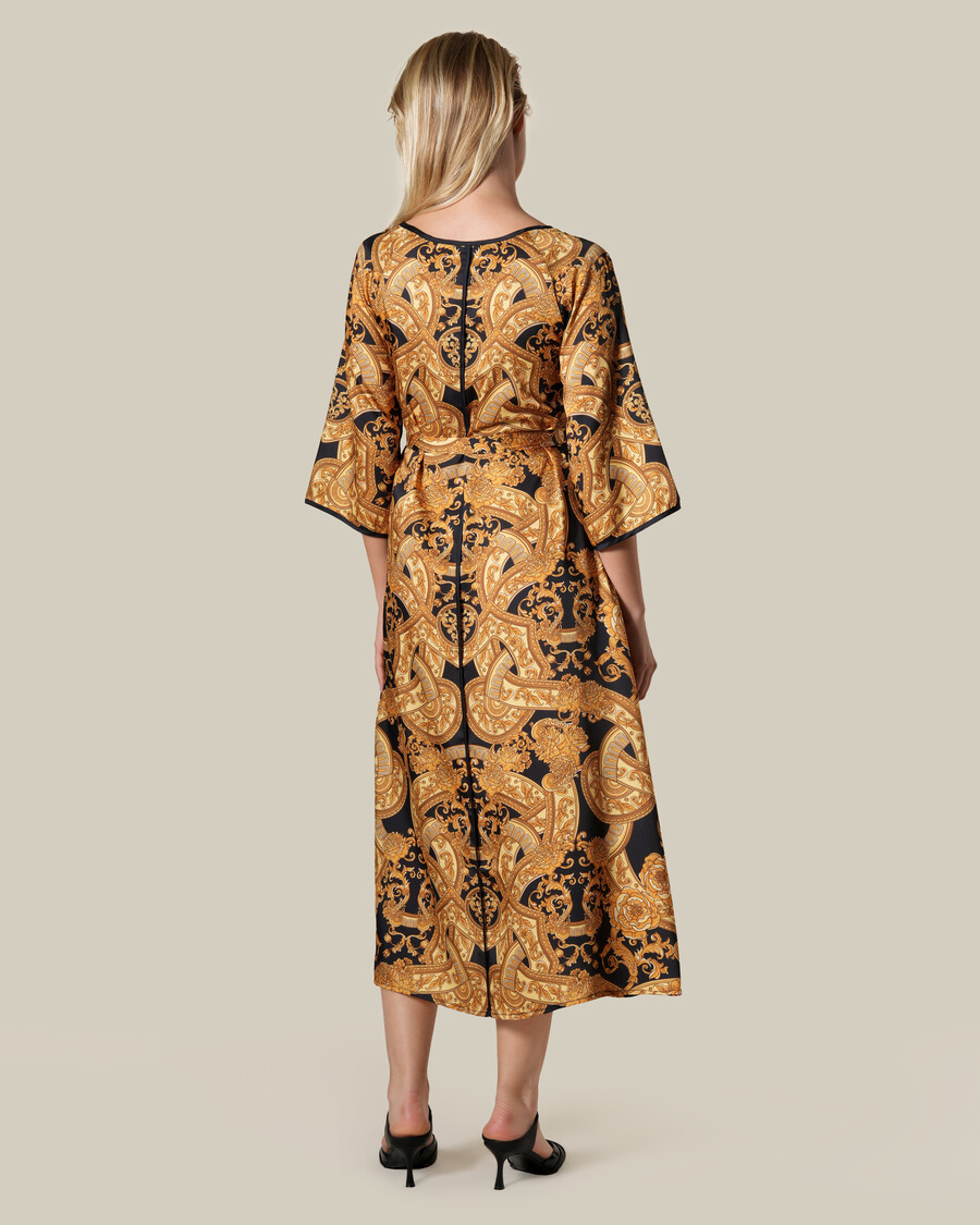 high low hem baroque dress