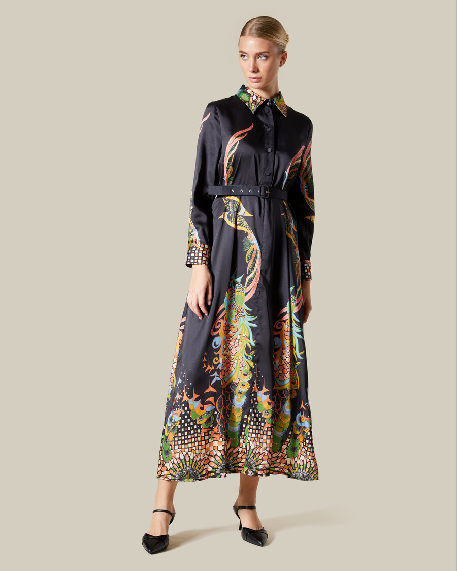 fantastical printed shirt dress