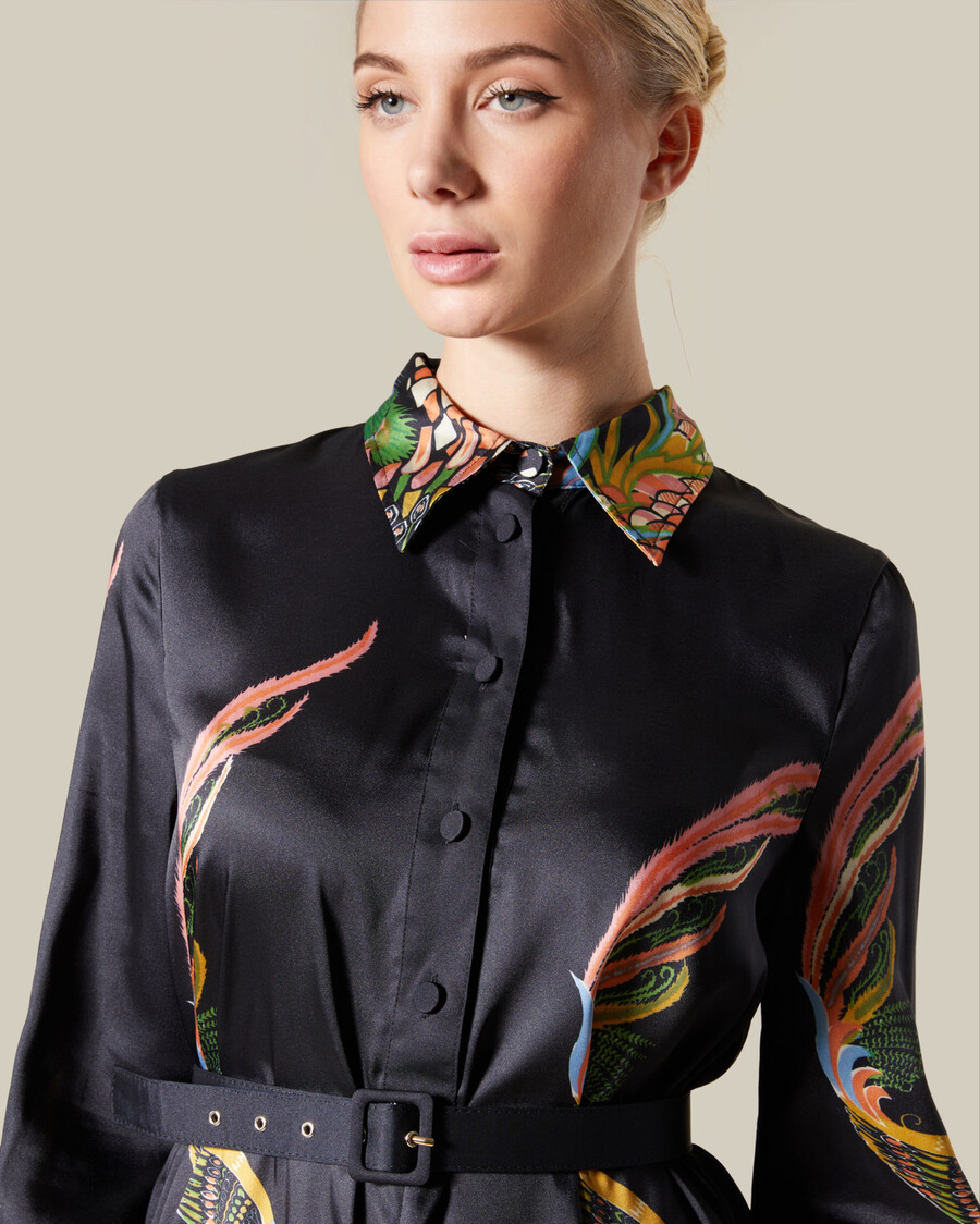 fantastical printed shirt dress
