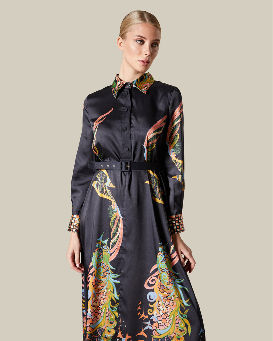 fantastical printed shirt dress