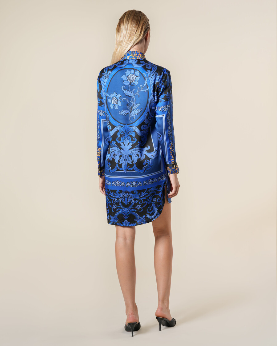 floral baroque shirt dress