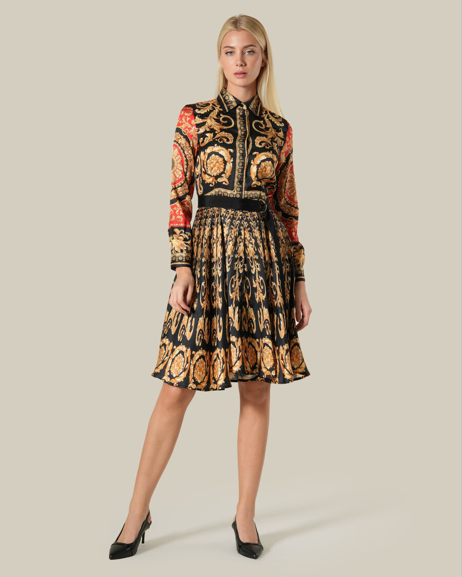 spanish baroque printed dress