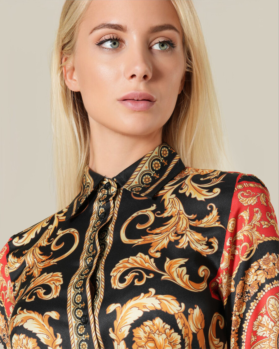 spanish baroque printed dress