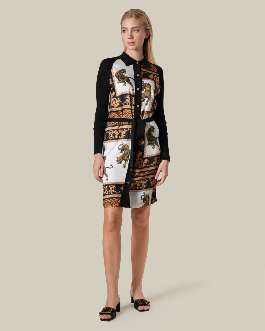 leopard baroque printed dress