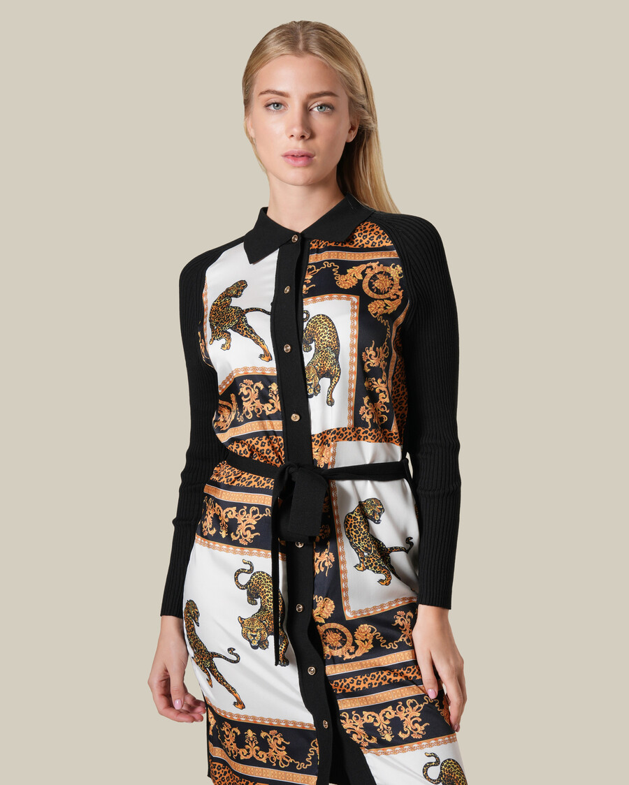 leopard baroque printed dress