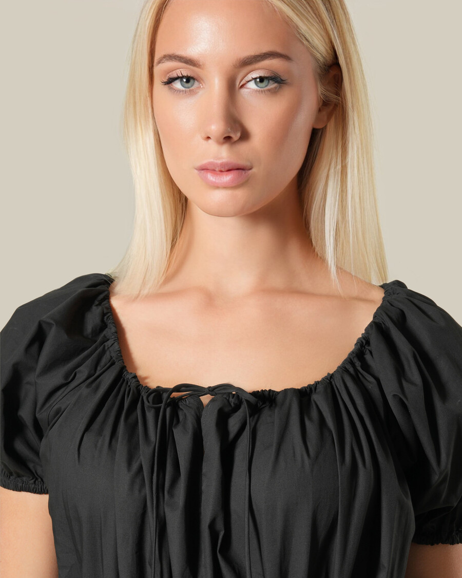 lattice embroidered cotton dress