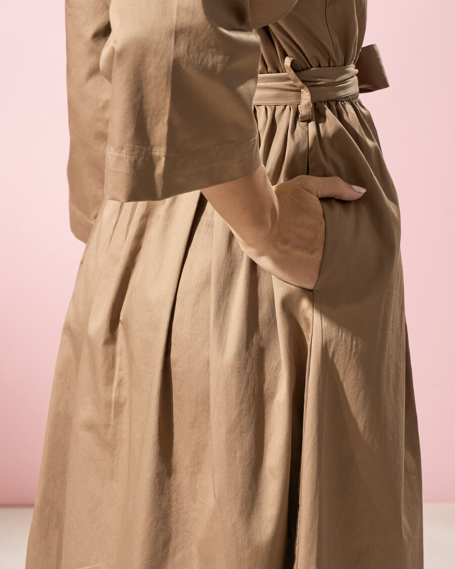 belted maxi dress
