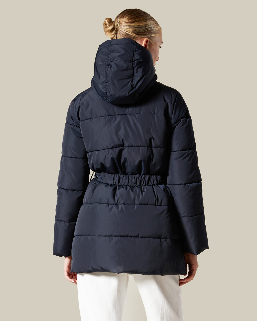 belted puffer jacket