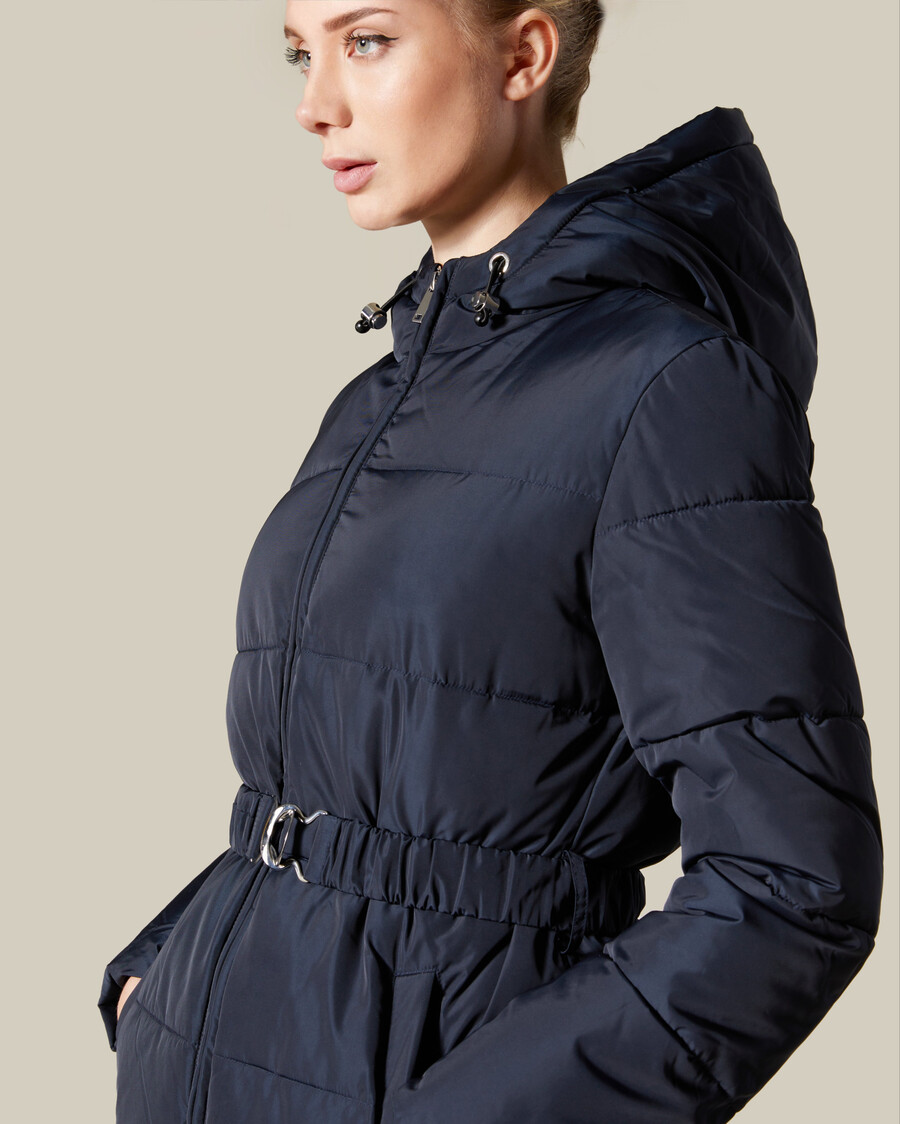 belted puffer jacket