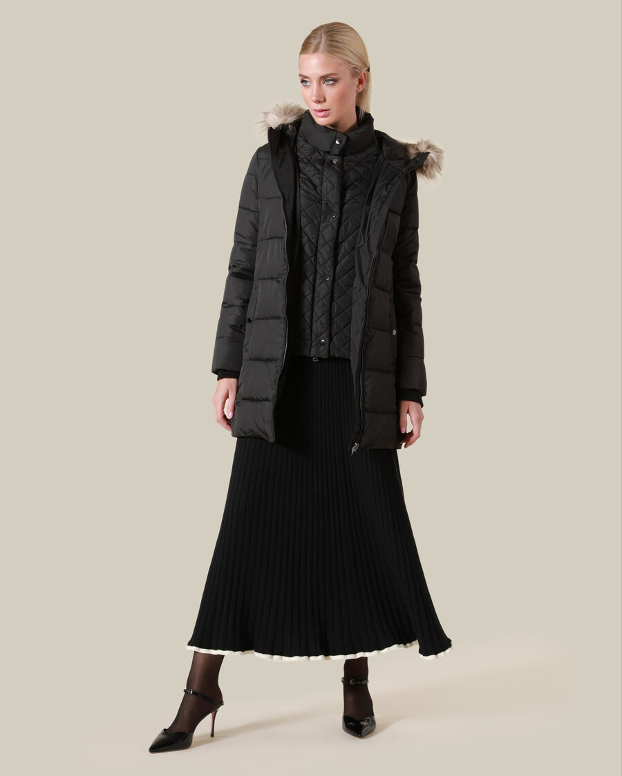 fur-trimmed puffer jacket