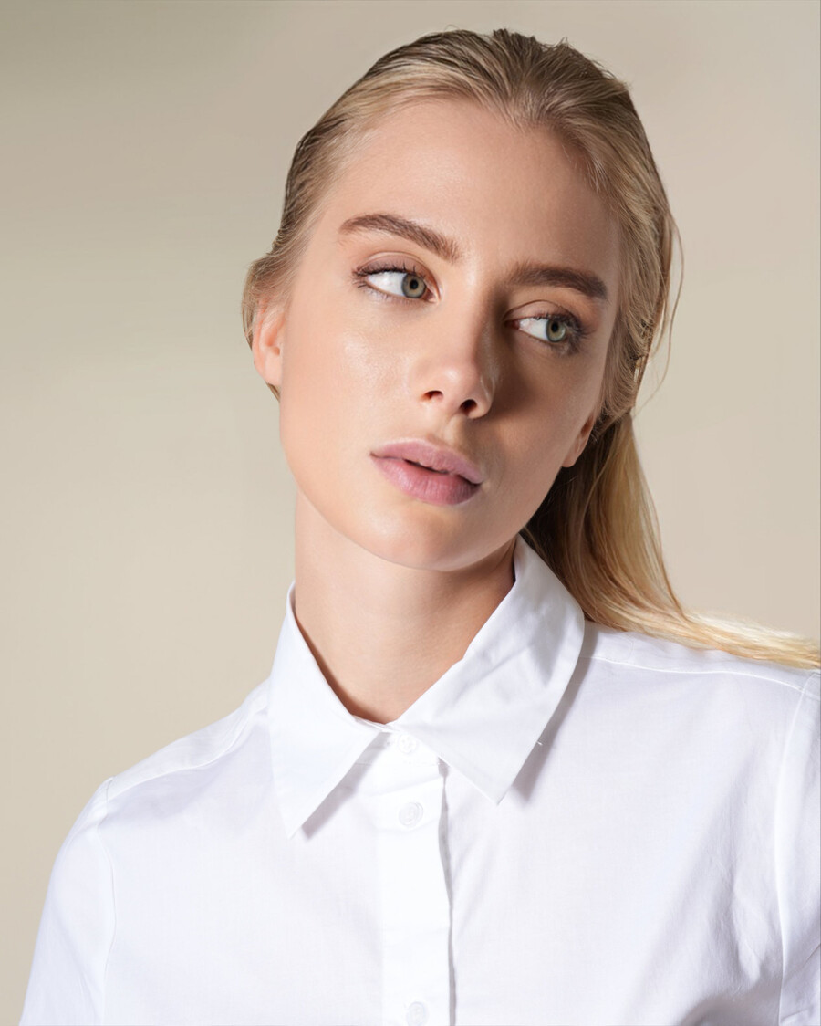white asymmetrical shirt