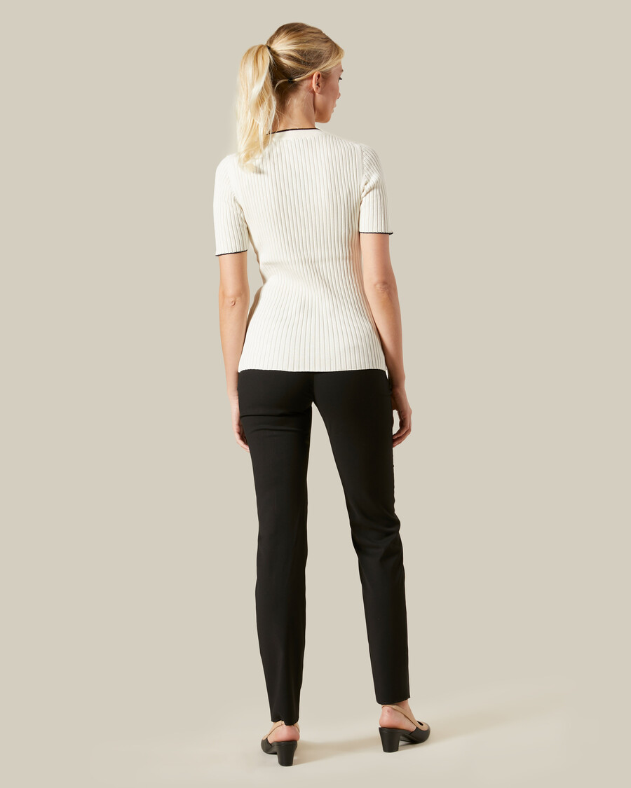 contrast tipping knitted top