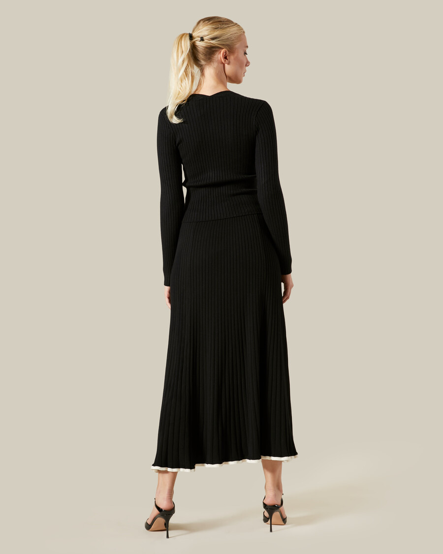 ribbed knit square neck top