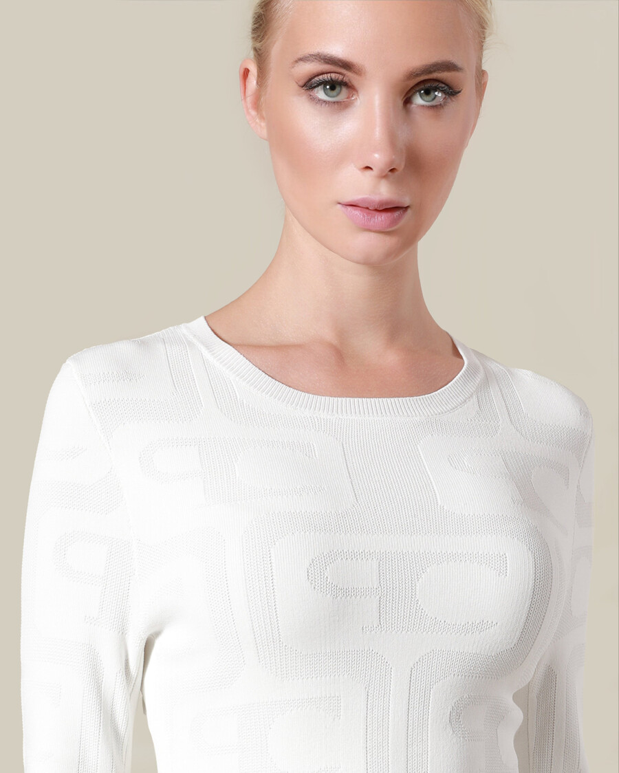 jacquard logo sweater