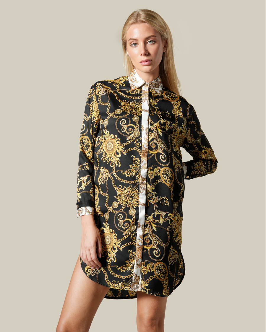 baroque chain patterned shirt