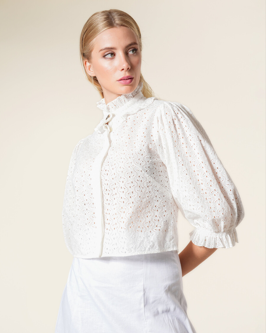 victorian broderie anglaise shirt