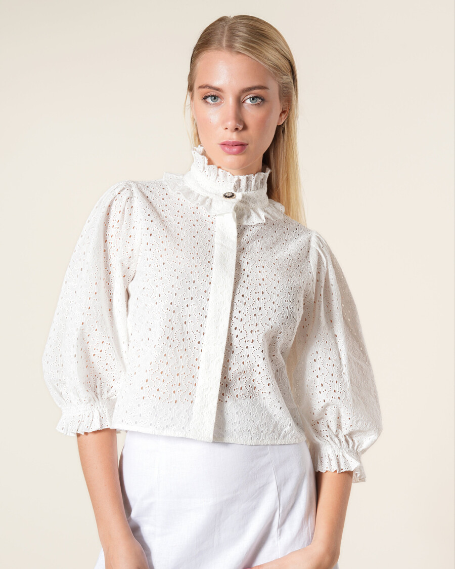 victorian broderie anglaise shirt