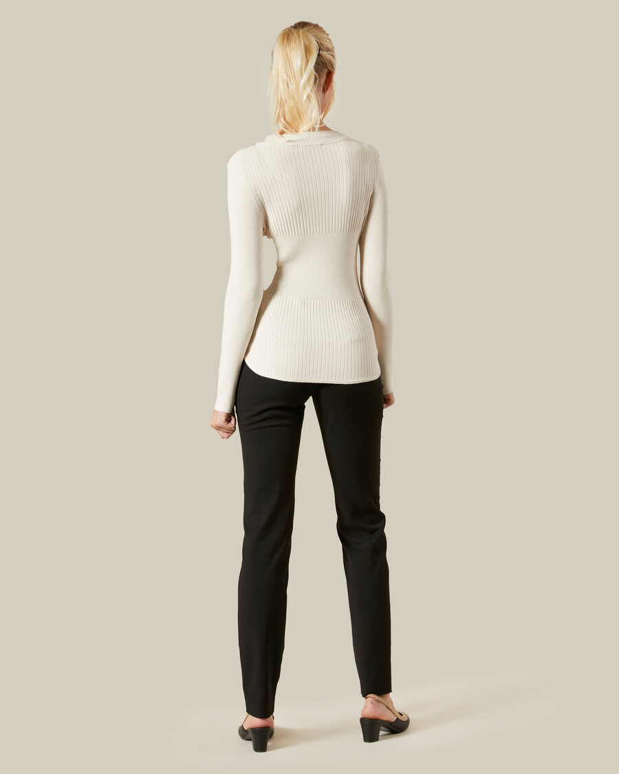 ribbed-knit top