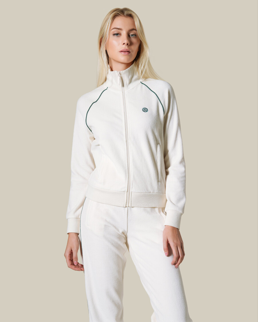 two-tone piped tracksuit