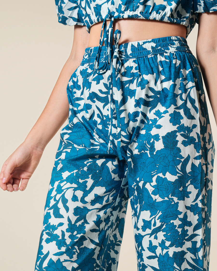 floral printed cotton trouser
