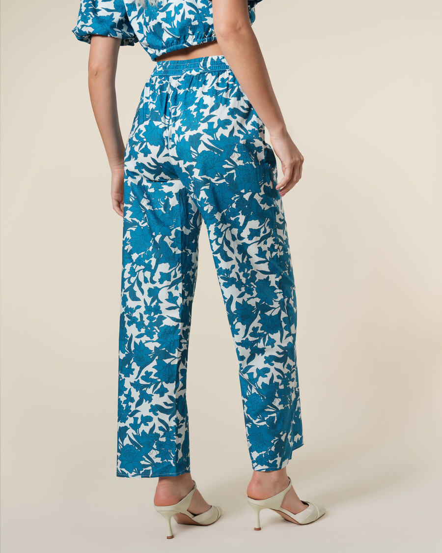 floral printed cotton trouser